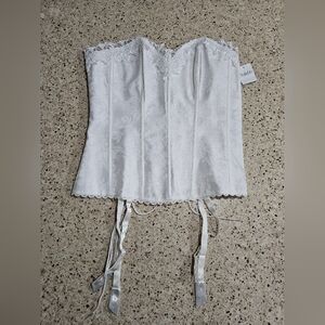 White Lace Bustier Corset Top